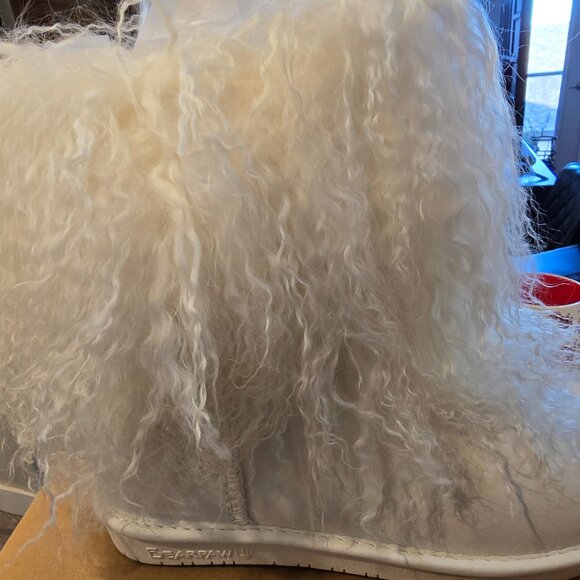 NEW BEARPAW Boo Real White Lamb Fur Lined Boots Womens Size 6 uk 4.5 eu 37 NIB - Picture 5 of 15